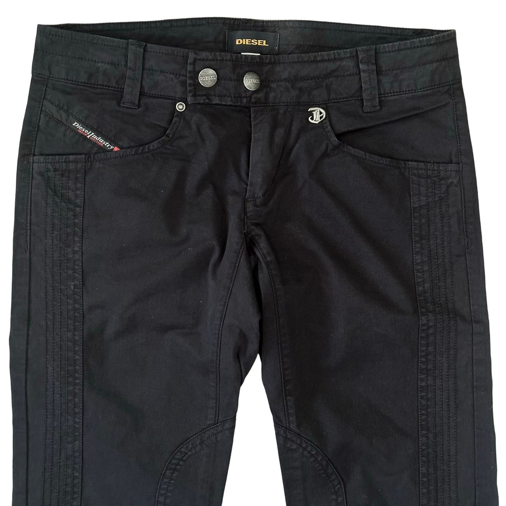 Diesel CIRYX-S Pantaloni Black Slim Fit Moto Utility Chino Pants Sz 26 NWT $189 - Picture 3 of 8